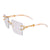 Ivory Arm Square Clear Glasses