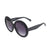 Black Wood Round Sunglasses