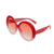 Red Wood Round Sunglasses