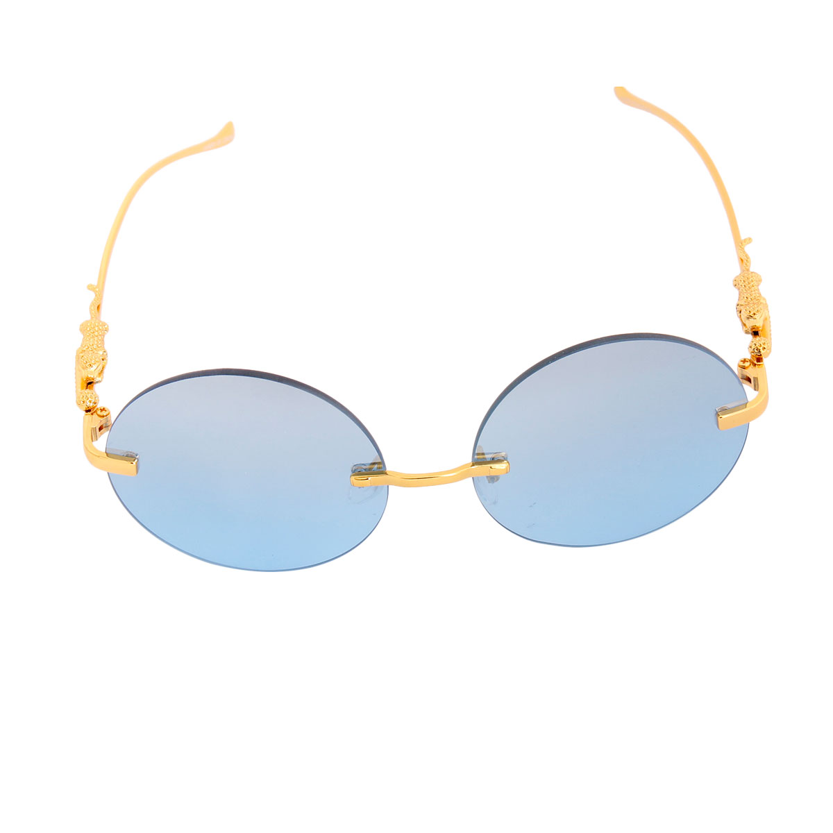 Round Blue Tiger Sunglasses