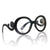 Black Round Designer Clear Glasses