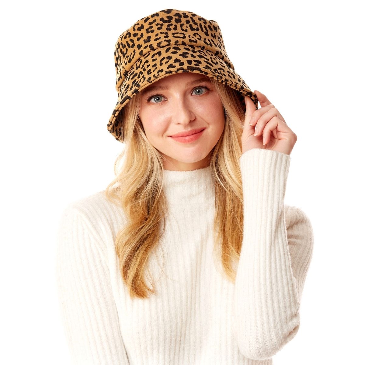 Brown Leopard Print Bucket Hat