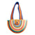 Rainbow Jute Half Moon Tote Bag