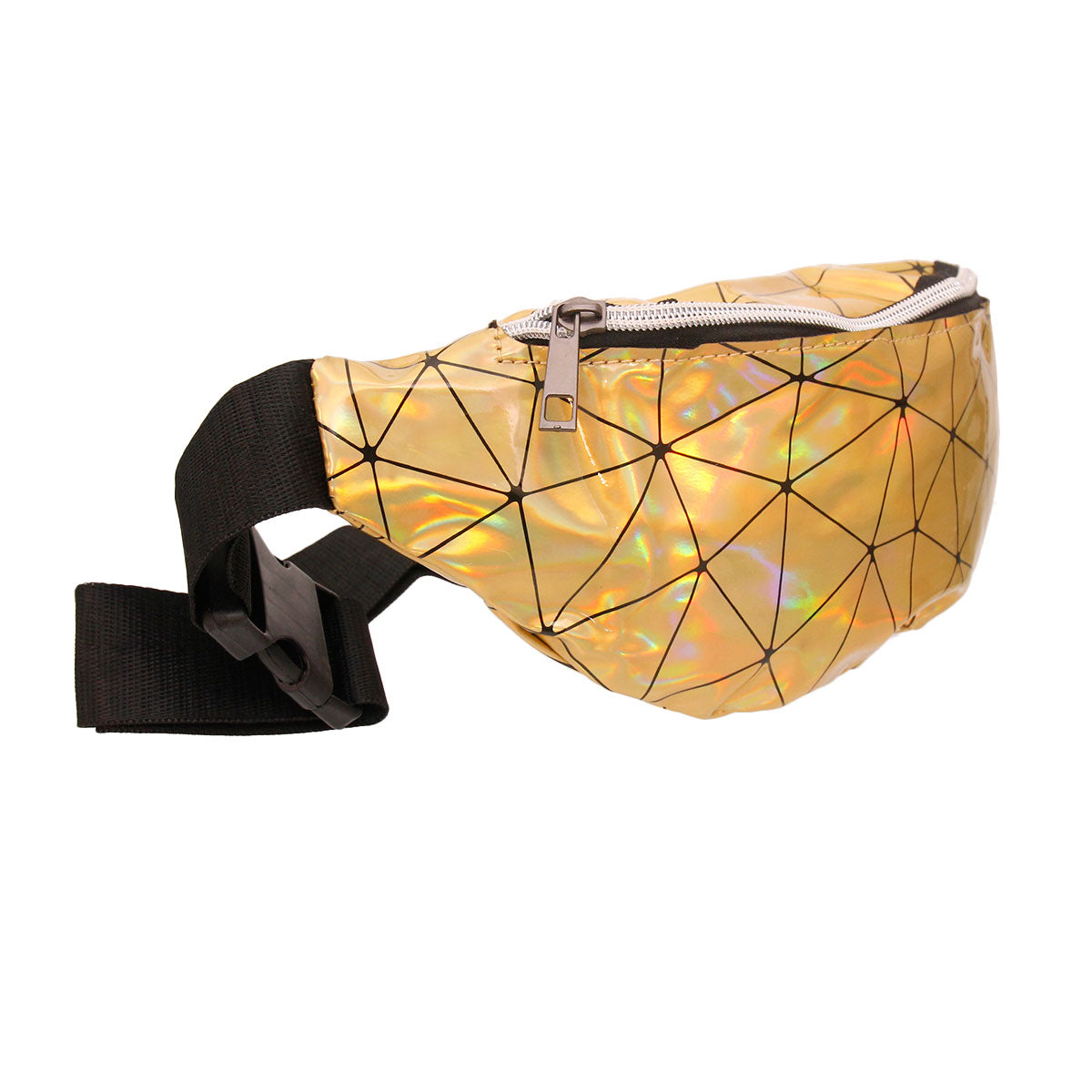 Gold Hologram Geometric Fanny Pack