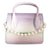 Purple and Green Croc Flap Satchel Handbag