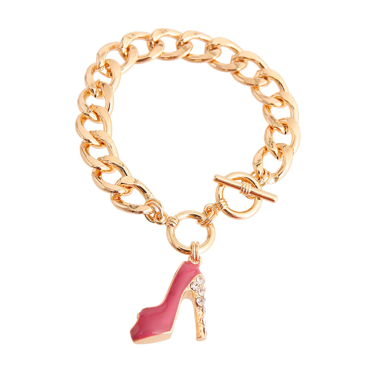 Pink Boutique High Heel Bracelet