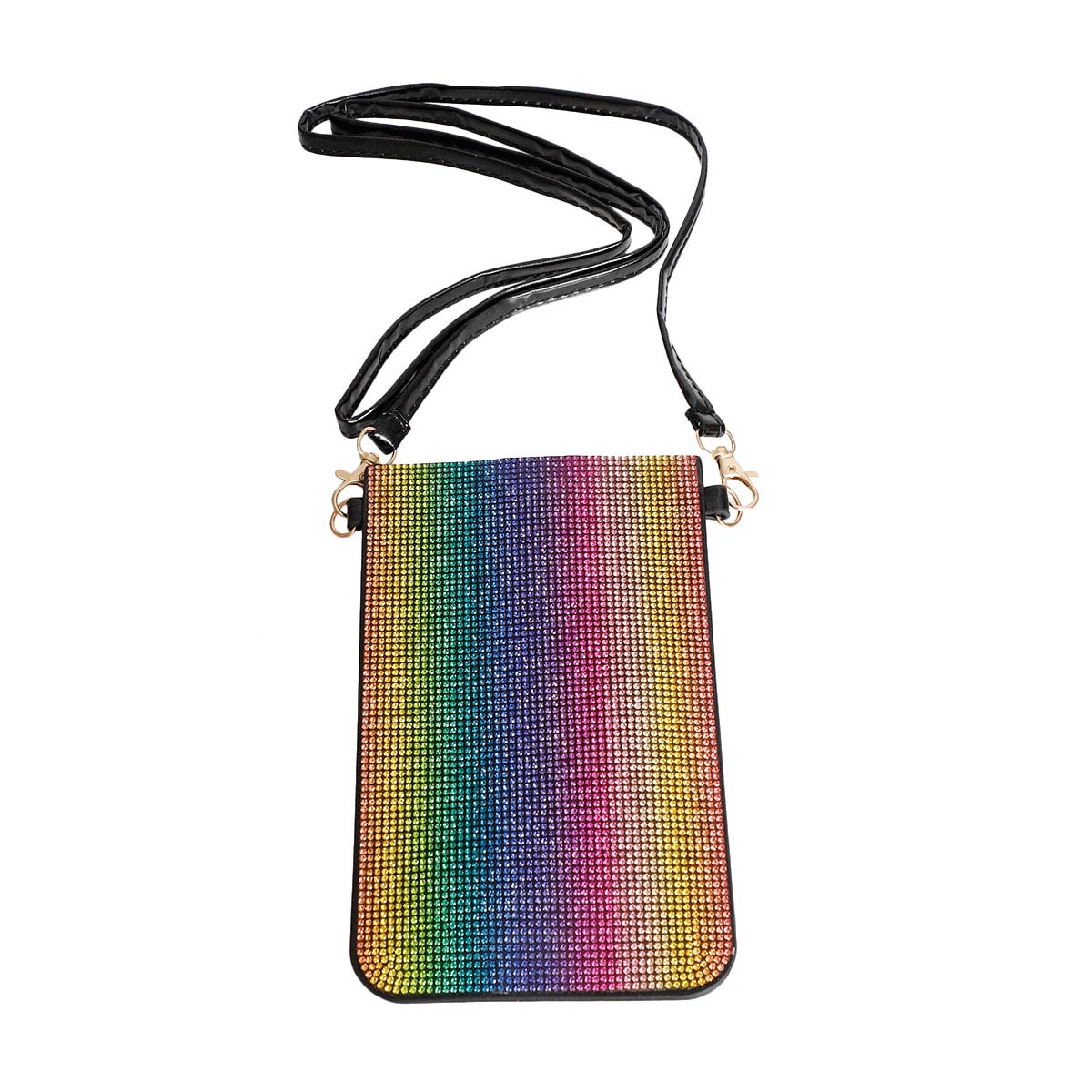 Rainbow Rhinestone Phone Crossbody