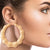 Gold 3 inch Bamboo Hoops