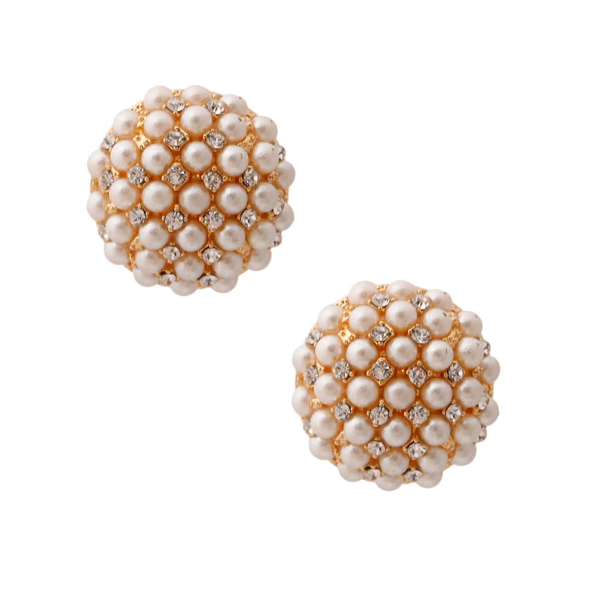 Cream Pearl Stud Earrings