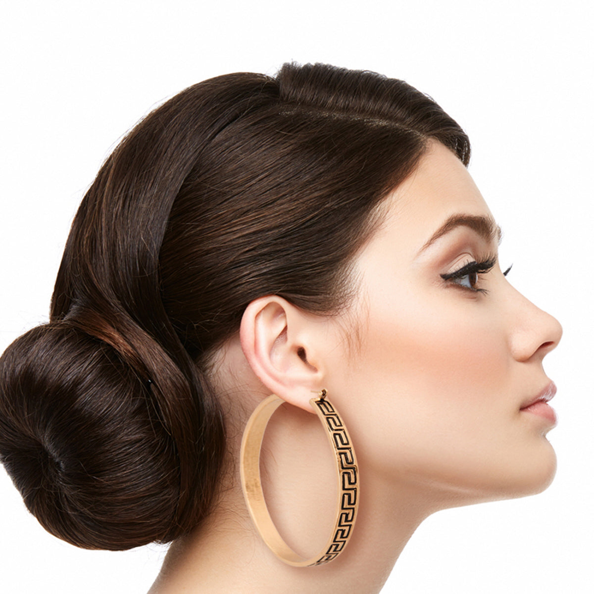 Gold Designer Metal Hoops