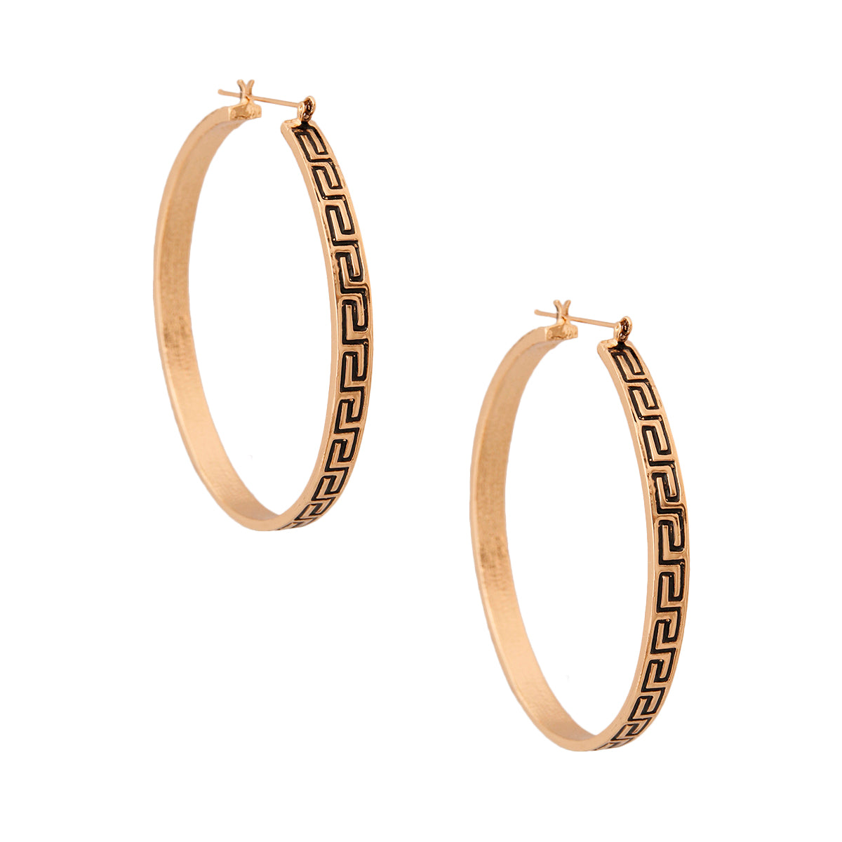 Gold Designer Metal Hoops