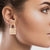 Gold Rhinestone Lock Hoops