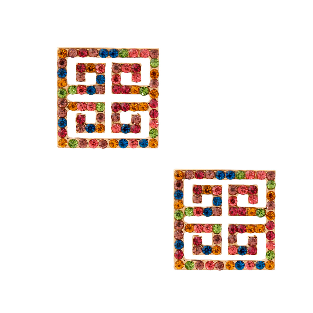 Multi Color Designer Rhinestone Earrings