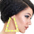 Neon Yellow Trapezoid Bamboo Hoops