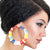 Rainbow Color Bamboo Hoops