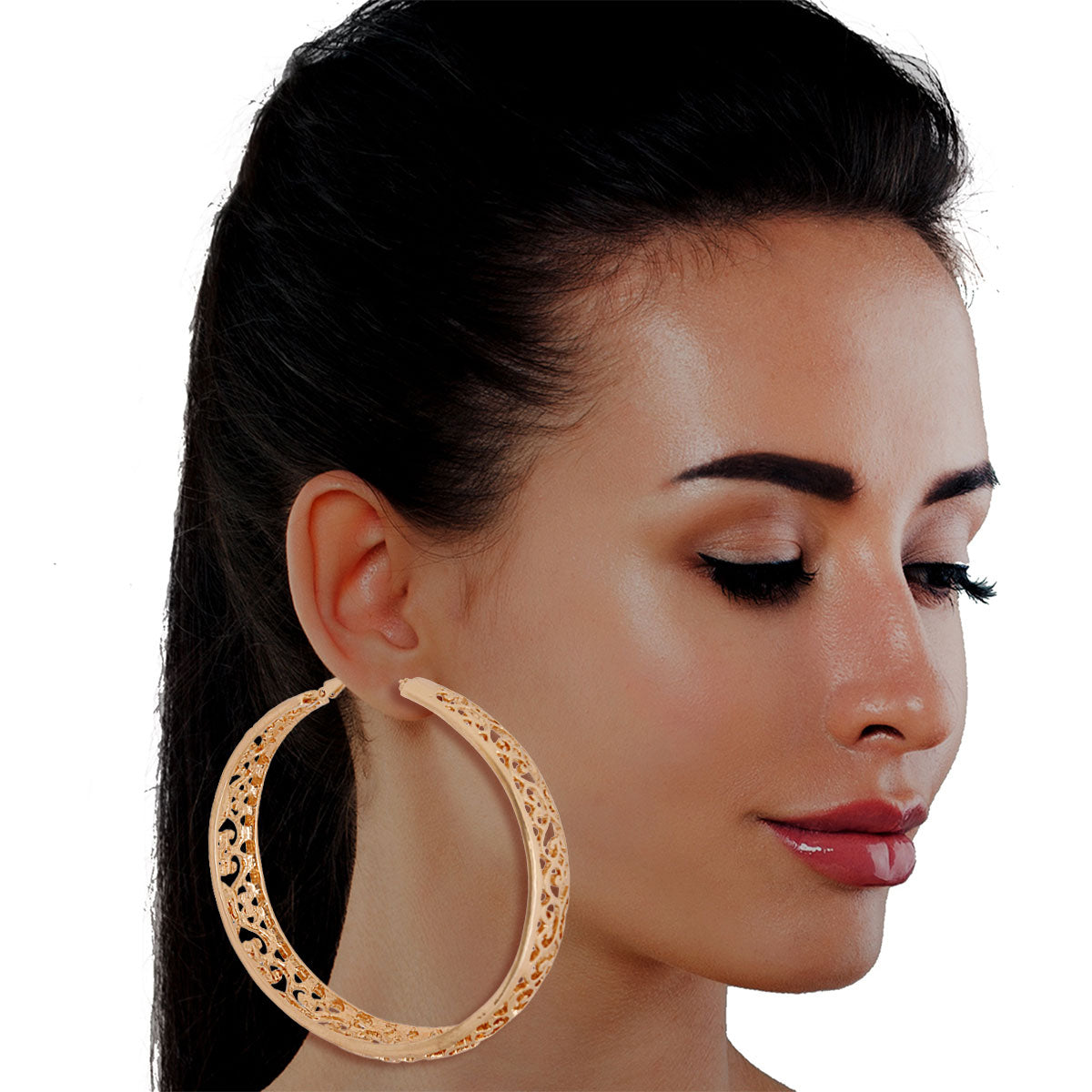 Gold Filigree Casting Hoops