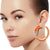 Orange and Gold Rhinestone Hoops