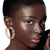 Gold Greeky Rhinestone Wide Hoops