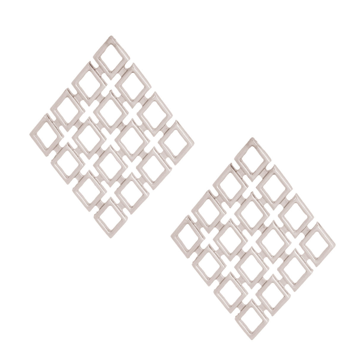 Silver Filigree Diamond Casting Studs