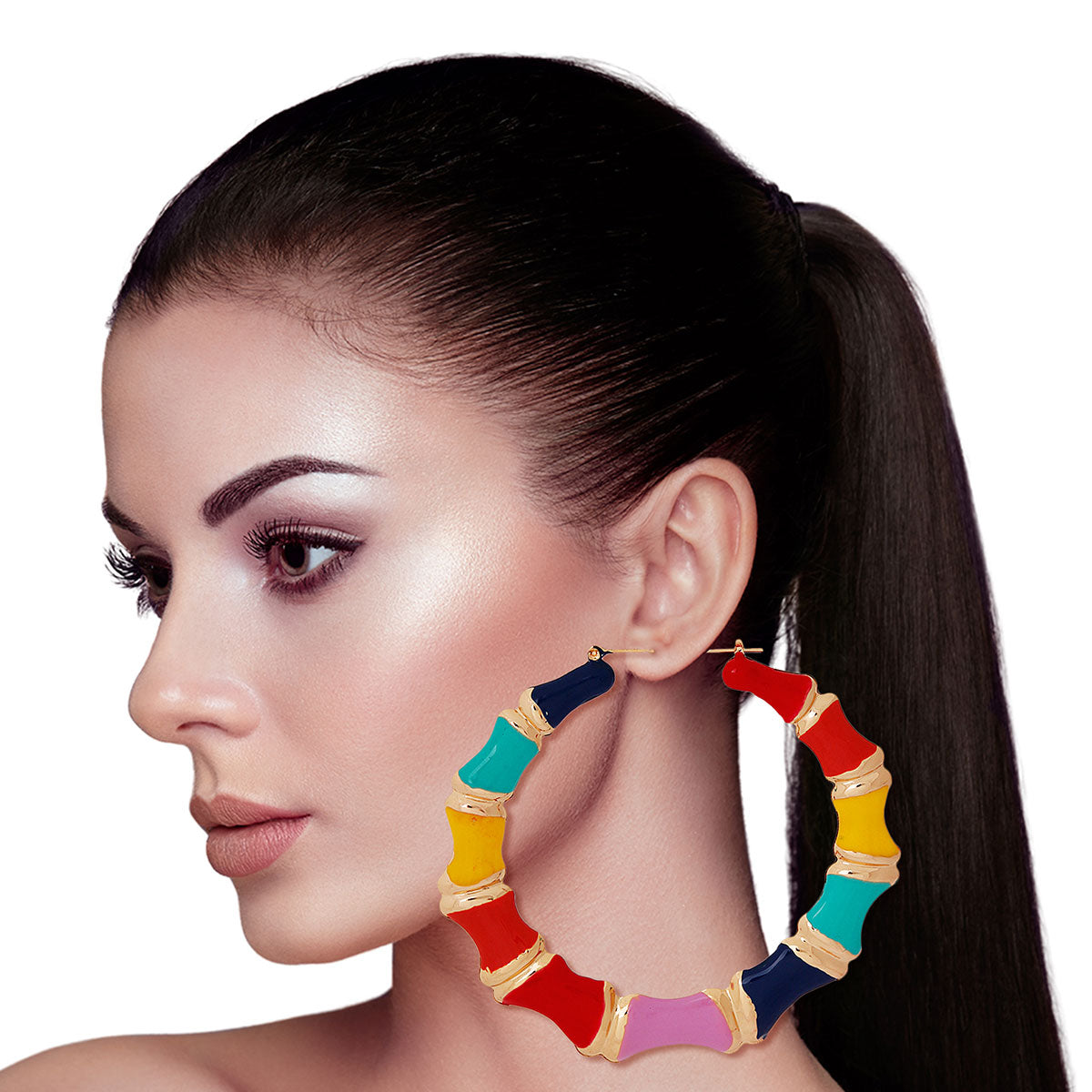 XL Rainbow Bamboo Hoops