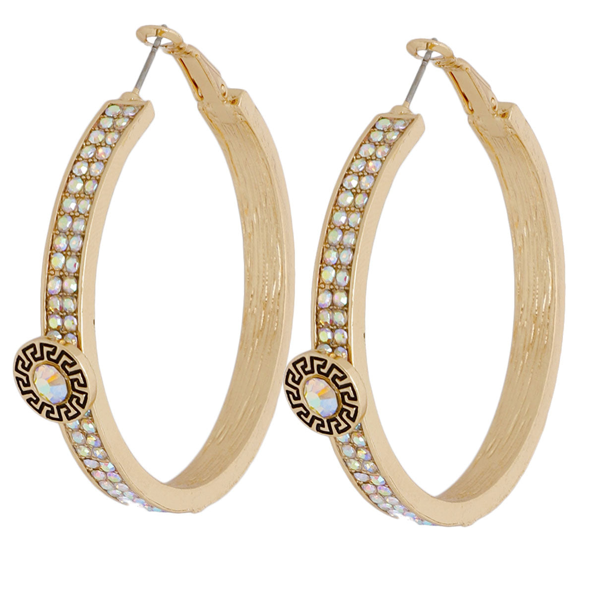 Designer Accent Aurora Borealis Hoops