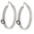 Designer Accent Silver Hoops