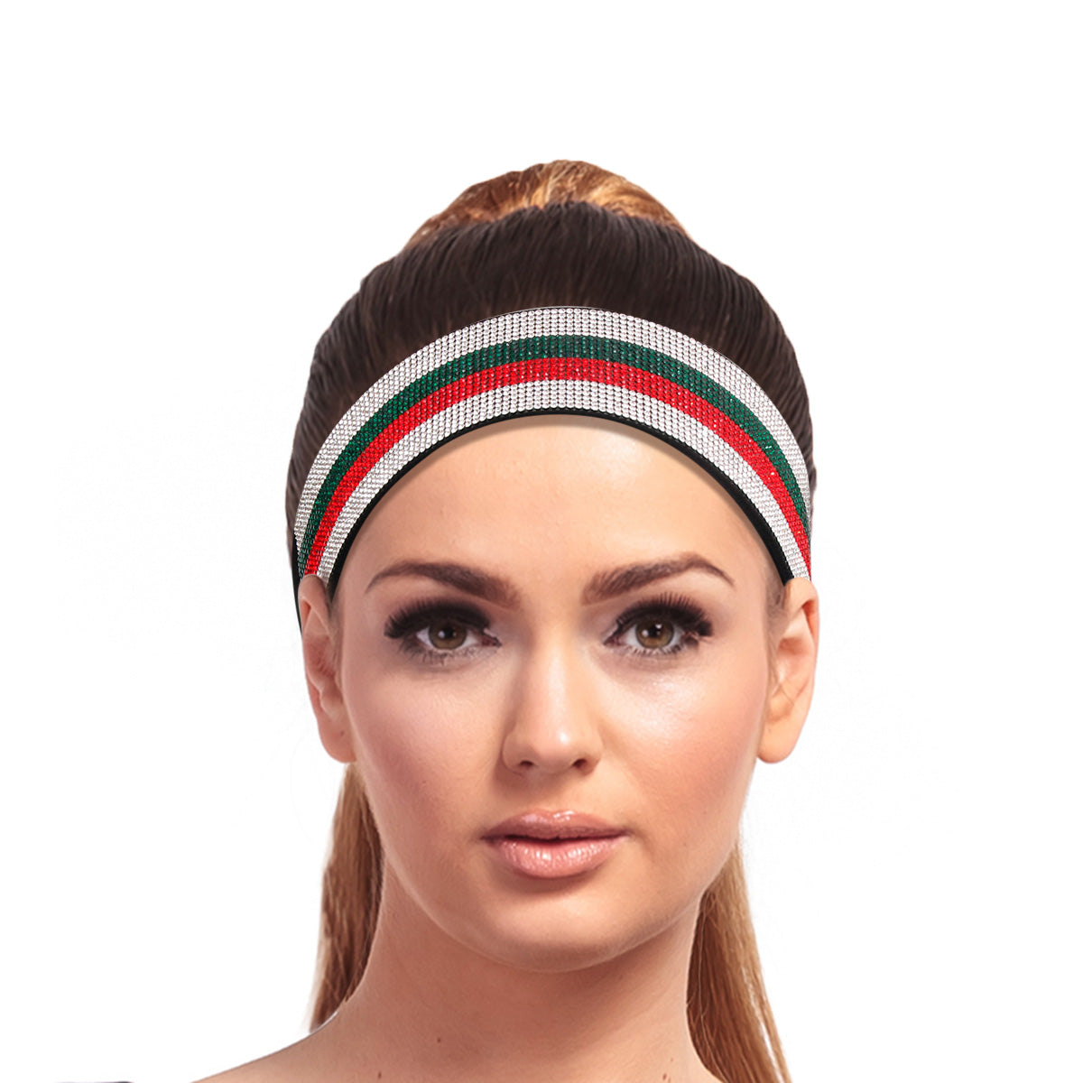 Designer Stripe Rhinestone Headband