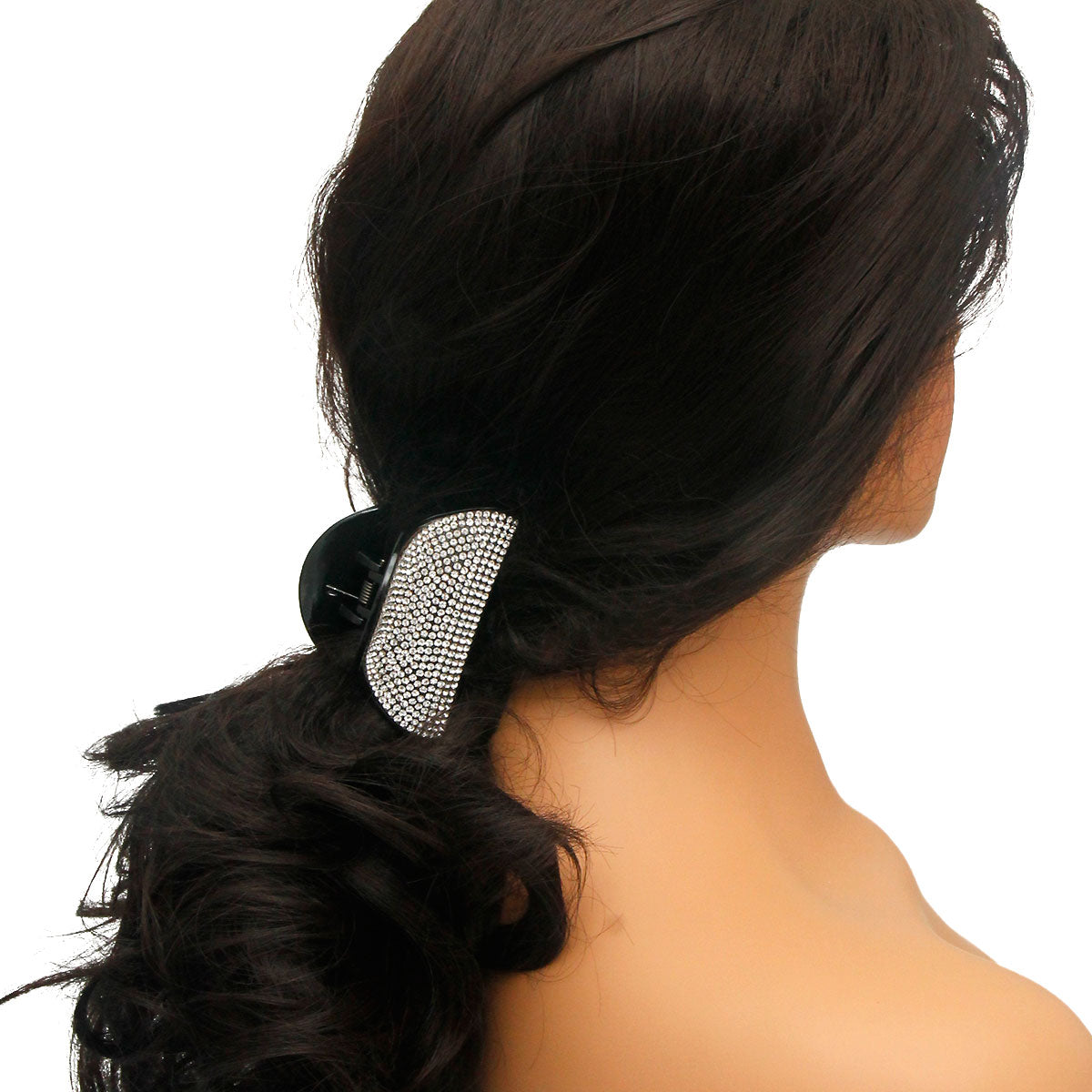 Rhinestone Rounded Hair Clip