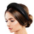 Black Leather Puffy Headband