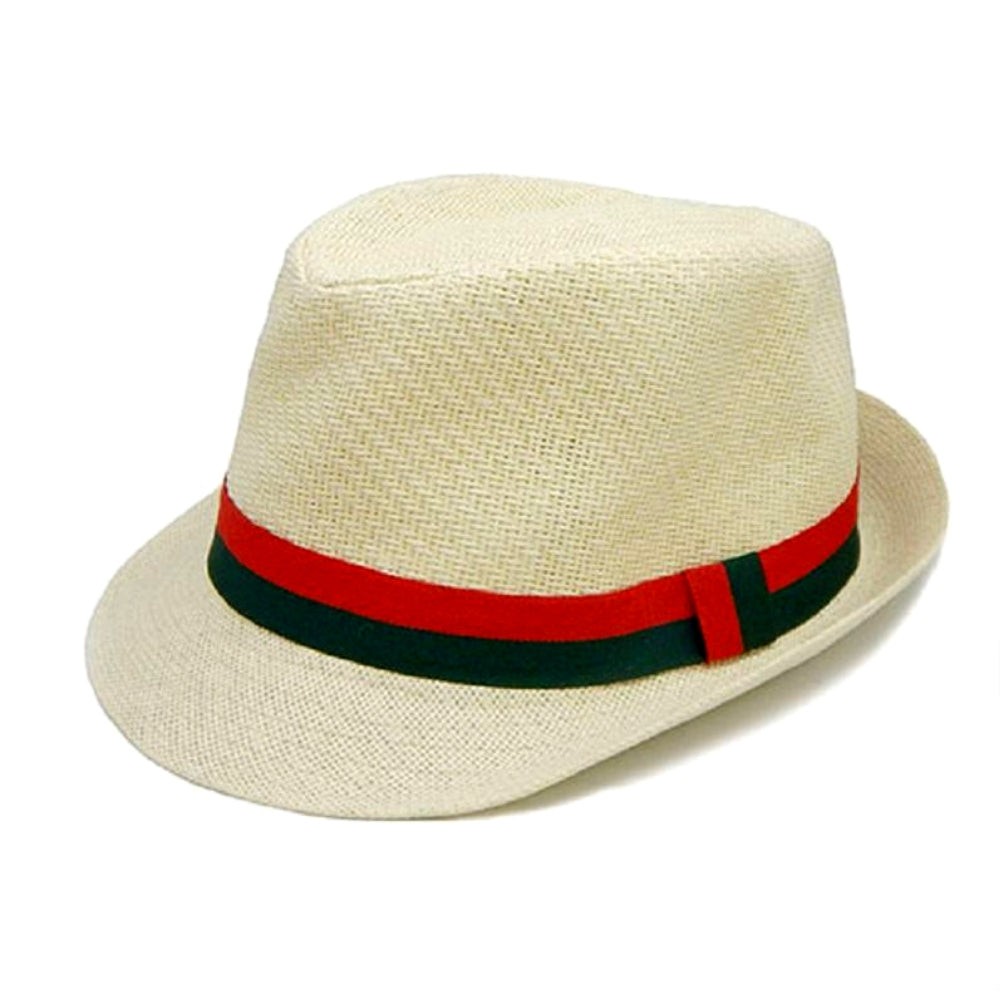 Ivory Straw Fedora Hat