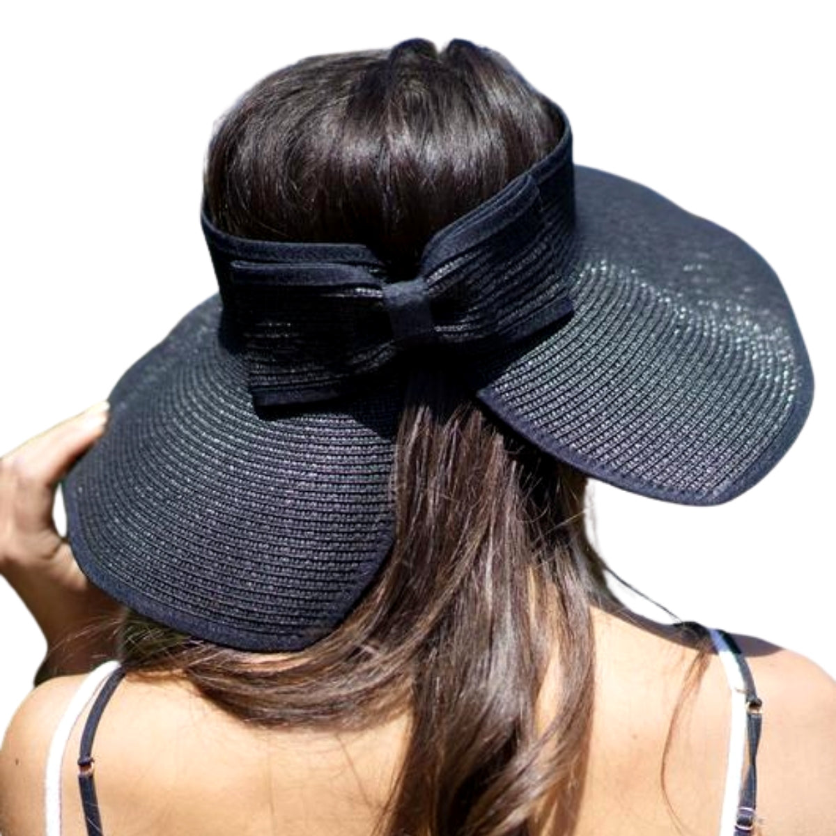 Designer Style Straw Roll Visor