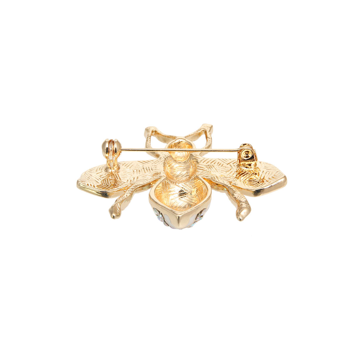 Aurora Borealis Rhinestone Bee Brooch