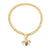 Designer Style Rhinestone Bee Toggle Necklace with Pearl Detail