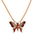 Red and Green Butterfly Necklace