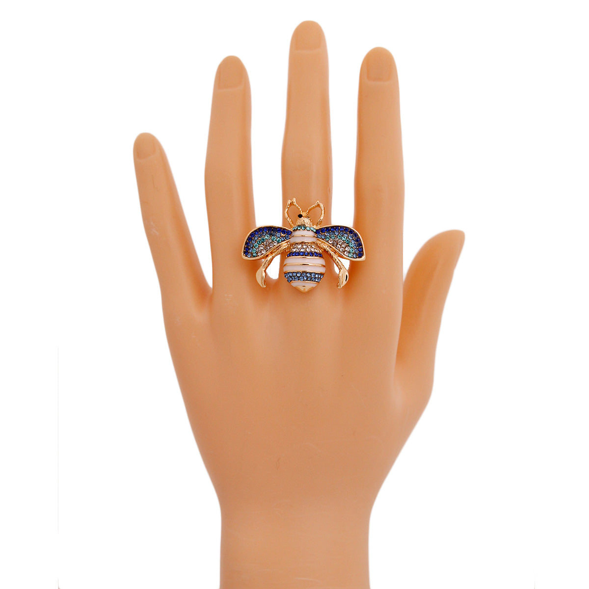 Rhinestone Bee Stretch Ring