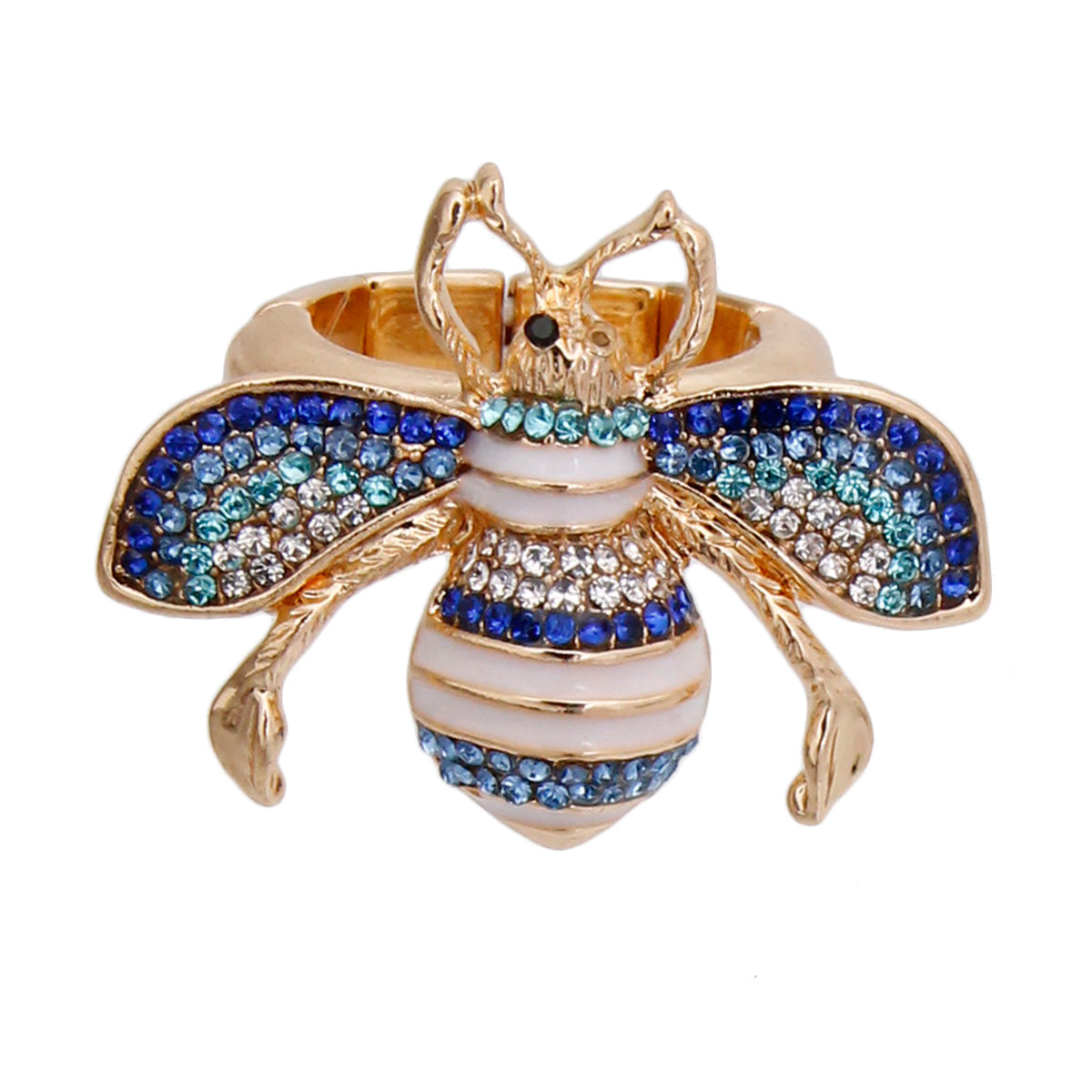 Rhinestone Bee Stretch Ring