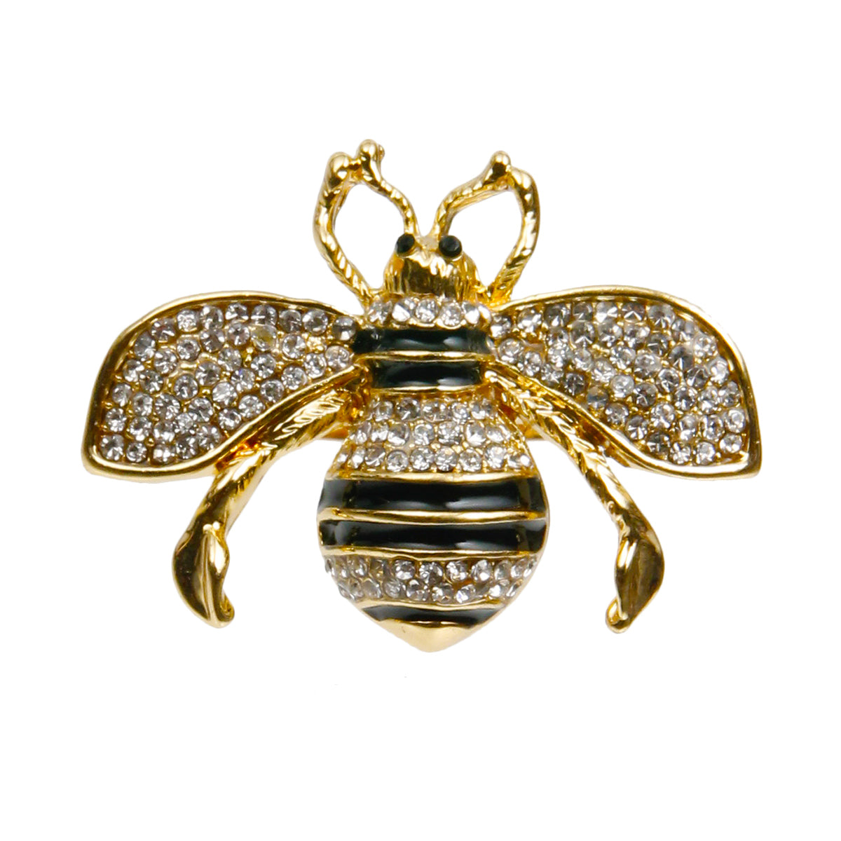 Designer Style Rhinestone Bee Stretch Ring