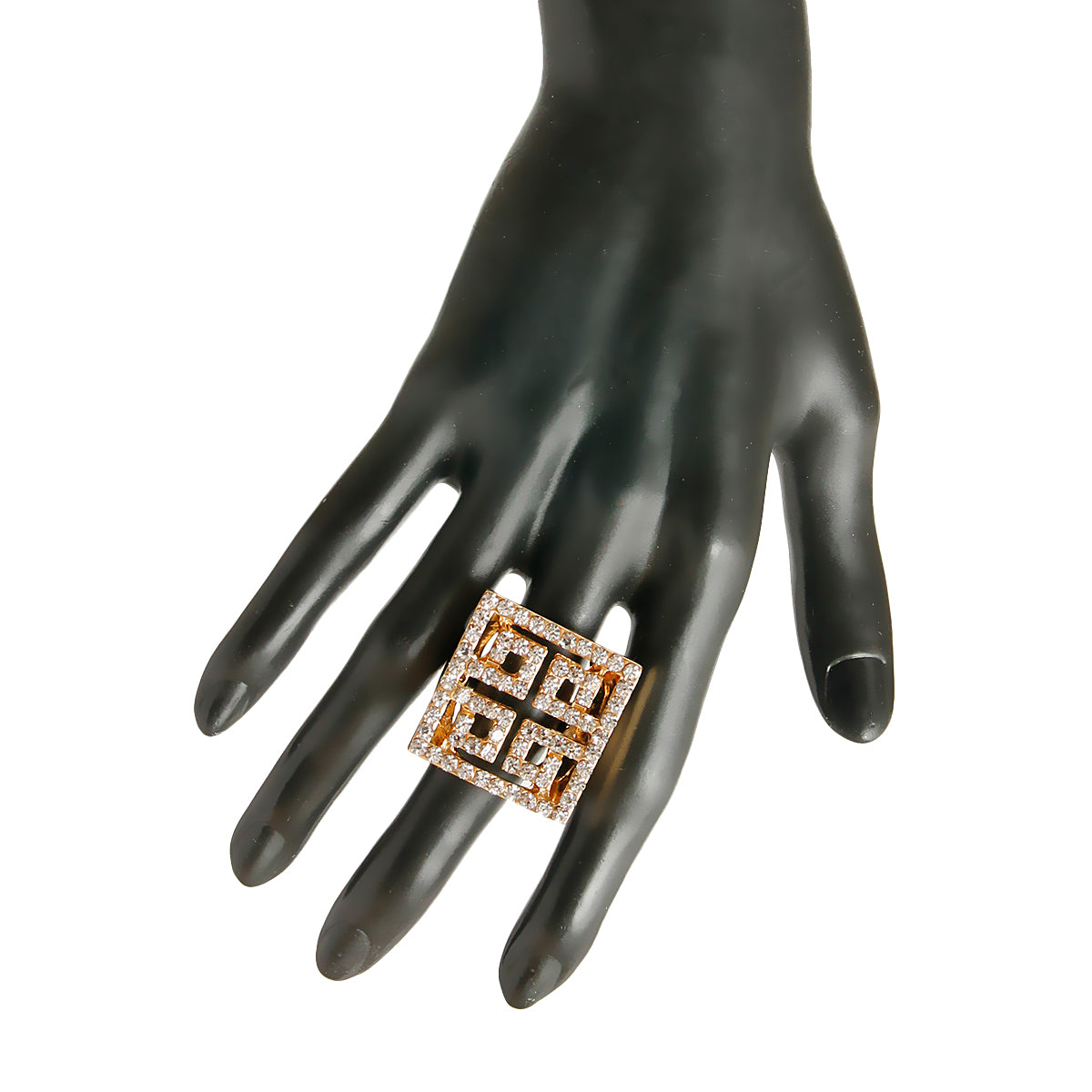 Gold Designer Rhinestone Ring