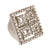 Silver Designer Rhinestone Ring