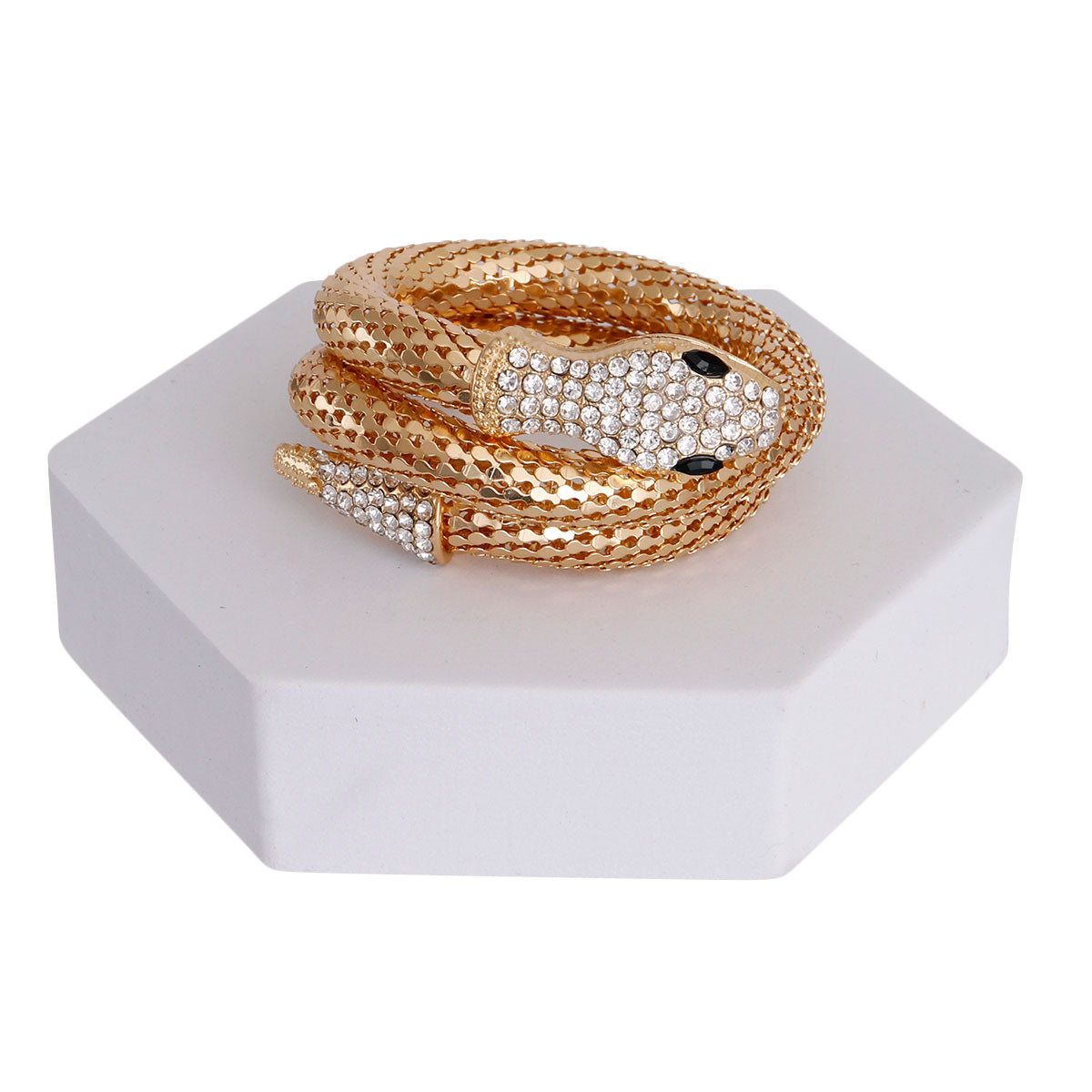 Gold Mesh Snake Chain Bracelet