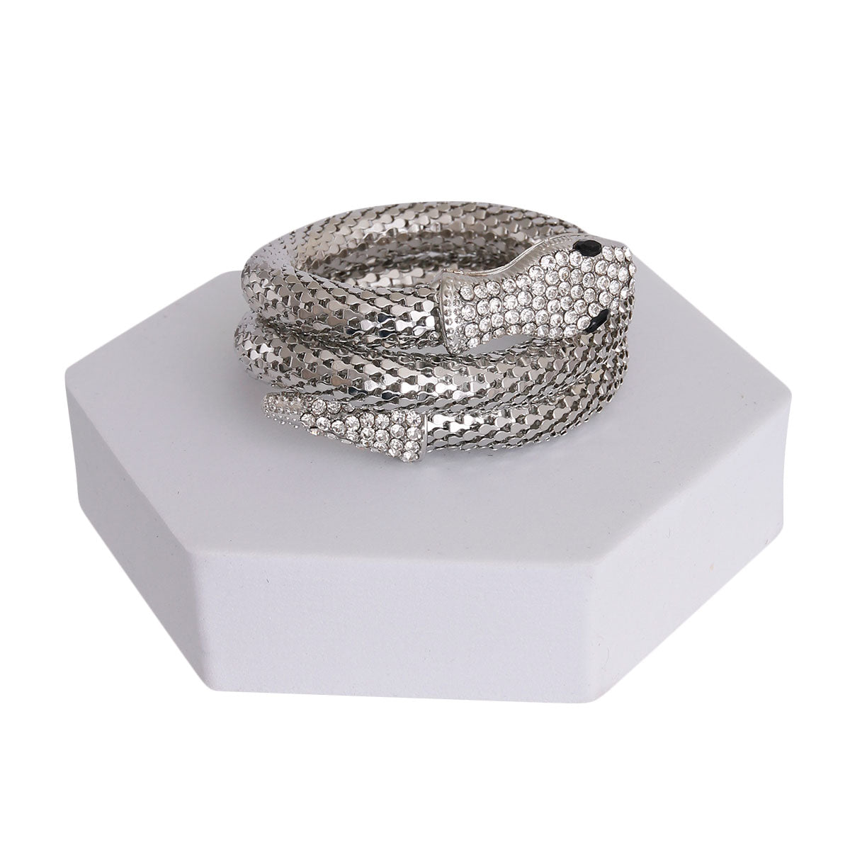 Silver Mesh Snake Chain Bracelet