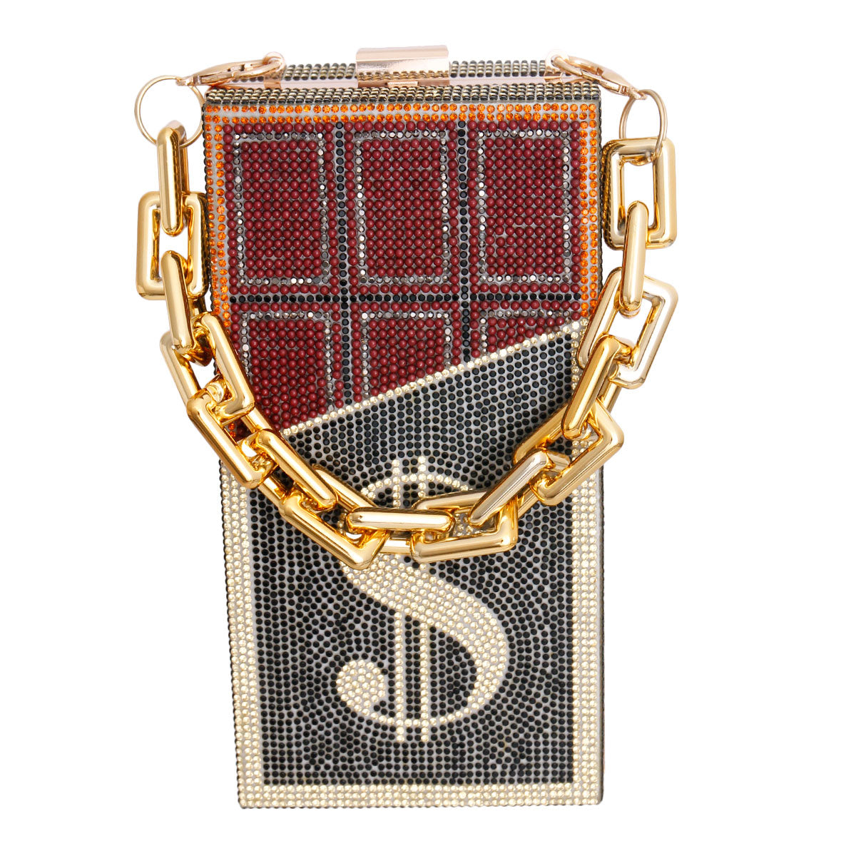 Black Bling Chocolate Money Clutch