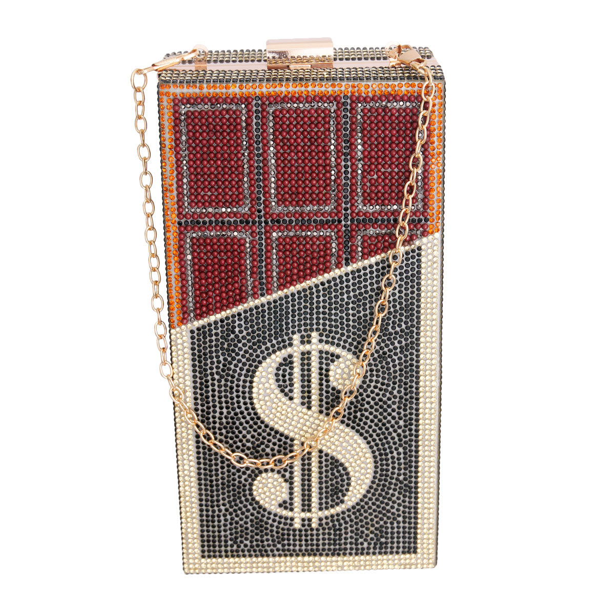 Black Bling Chocolate Money Clutch