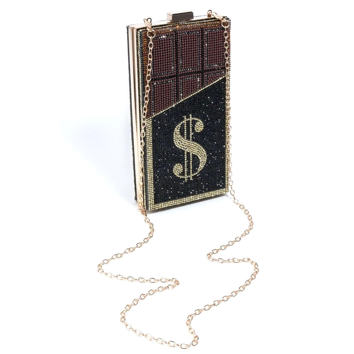 Black Bling Chocolate Money Clutch
