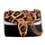 Leopard Shiny Croc Flap Shoulder Bag