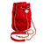 Red Diamond Velvet Bucket Bag