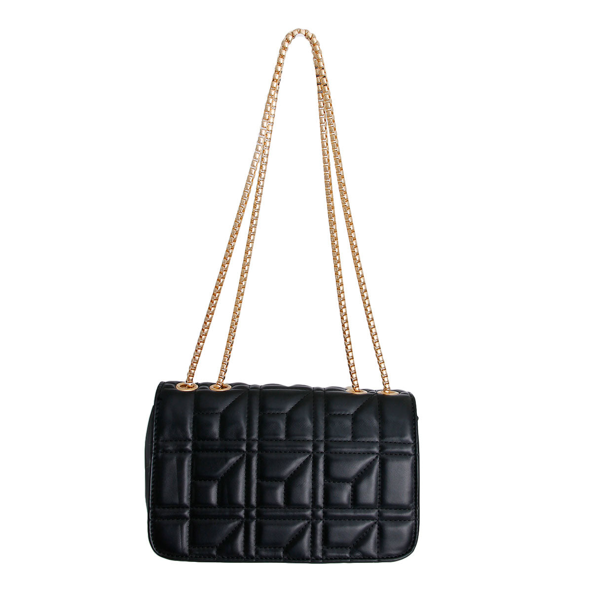 Black Designer Pearl Bee Quilted Bag