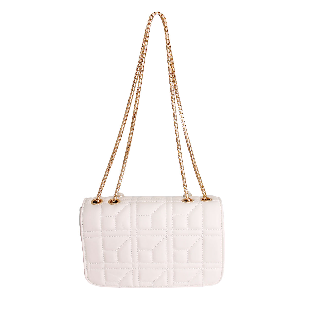 White Designer Pearl Bee Quilted Bag