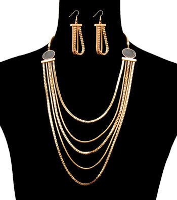 Chain Layered Necklace Set