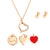 Gold Interchangable Heart Charm Necklace